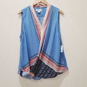 Liz Claiborne blouse with crossover in front, size Extra Large